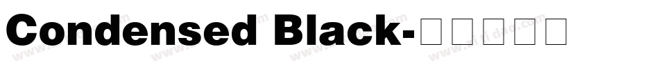 Condensed Black字体转换